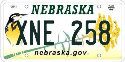 NE license plate XNE258