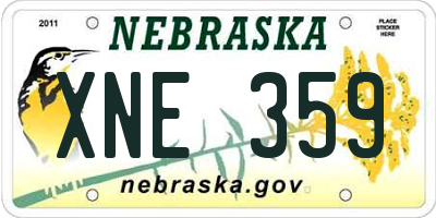 NE license plate XNE359