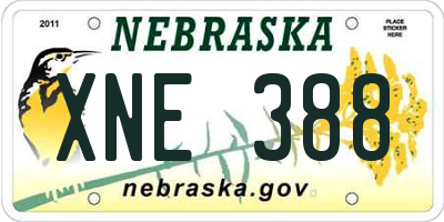 NE license plate XNE388