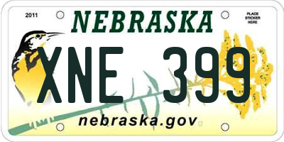 NE license plate XNE399