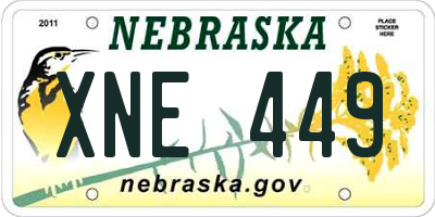 NE license plate XNE449