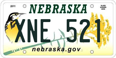 NE license plate XNE521