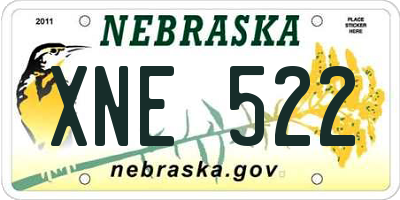 NE license plate XNE522