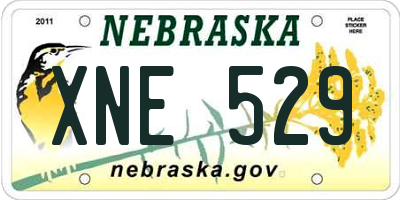 NE license plate XNE529