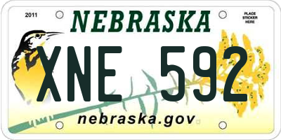 NE license plate XNE592