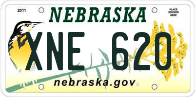 NE license plate XNE620