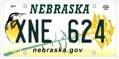 NE license plate XNE624