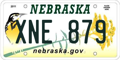 NE license plate XNE879