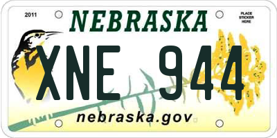 NE license plate XNE944