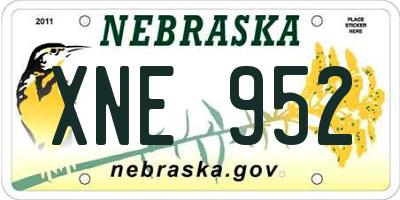 NE license plate XNE952