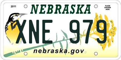 NE license plate XNE979