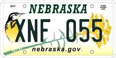 NE license plate XNF055