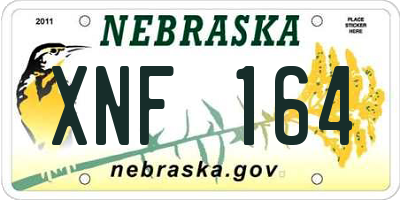 NE license plate XNF164