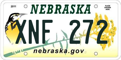 NE license plate XNF272