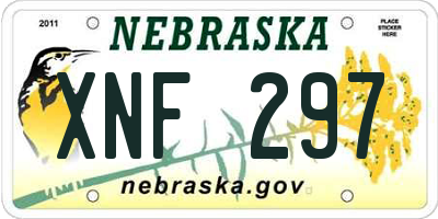 NE license plate XNF297