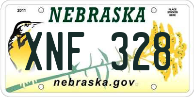 NE license plate XNF328