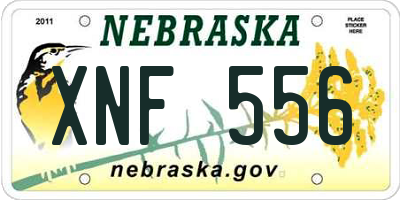 NE license plate XNF556