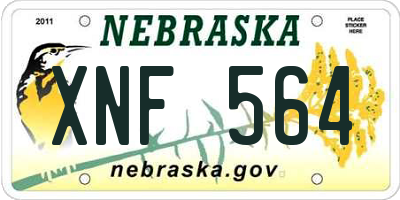 NE license plate XNF564