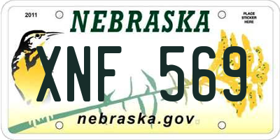 NE license plate XNF569