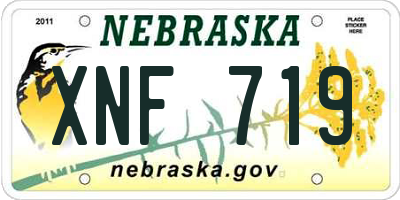 NE license plate XNF719