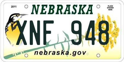 NE license plate XNF948