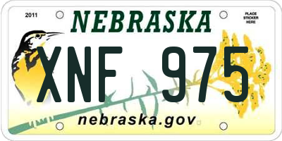 NE license plate XNF975