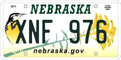 NE license plate XNF976