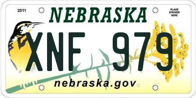 NE license plate XNF979