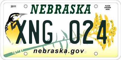 NE license plate XNG024