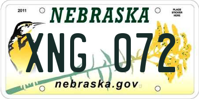 NE license plate XNG072