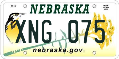 NE license plate XNG075