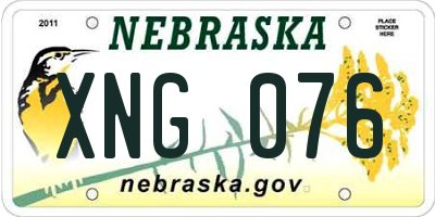 NE license plate XNG076