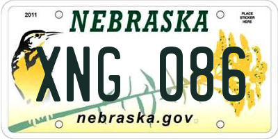 NE license plate XNG086