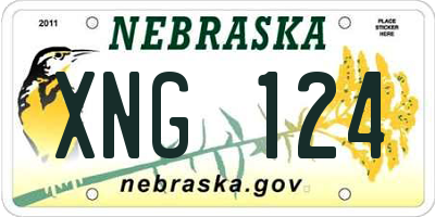 NE license plate XNG124