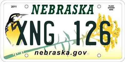 NE license plate XNG126