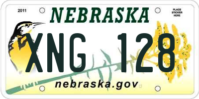 NE license plate XNG128