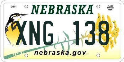 NE license plate XNG138