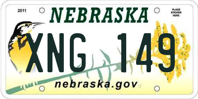 NE license plate XNG149