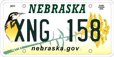 NE license plate XNG158