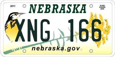 NE license plate XNG166