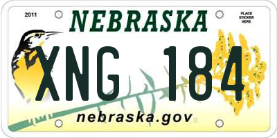 NE license plate XNG184