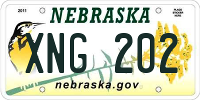NE license plate XNG202