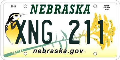NE license plate XNG211