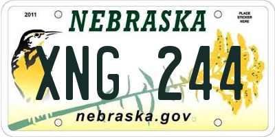 NE license plate XNG244