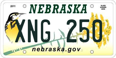 NE license plate XNG250