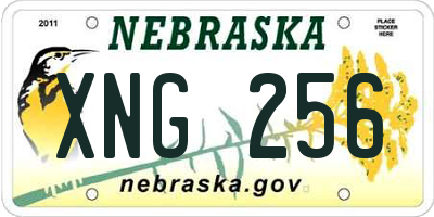 NE license plate XNG256