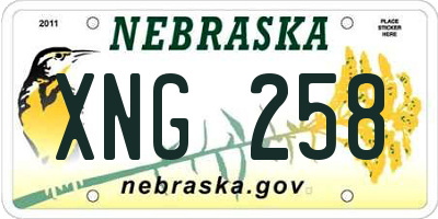 NE license plate XNG258