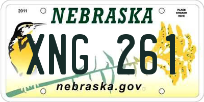 NE license plate XNG261