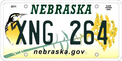 NE license plate XNG264