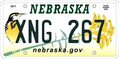 NE license plate XNG267